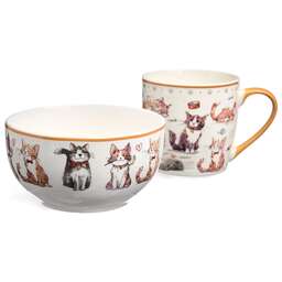 LEFARD НАБОР ДЛЯ ЗАВТРАКА "CATS", 2 ПР.: САЛАТНИК 500МЛ, КРУЖКА 345МЛ 260-1054