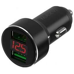 MAXVI CCM-M542 LED metallic black 5.4A, 2xUSB, QC3.0