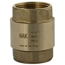 МАК - Обратный клапан 1 1/4" латунный 25332