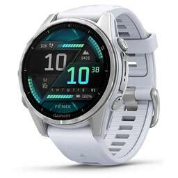 GARMIN Смарт-часы Fenix 8 43мм 1.3" AMOLED корп.серебристый рем.белый разм.брасл.:108-182мм (010-02903-00)