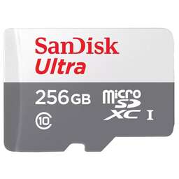 SANDISK Карта памяти Ultra microSDXC 256GB 100MB/s Class 10 UHS-I. Цвет: серо-белый