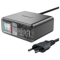 ACEFAST Зарядное устройство Z4 PD218W GaN (3*USB-C+USB-A) desktop charging adapter (EU). Цвет: серый космос
