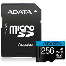 ADATA Карта памяти MICRO SDXC 256GB W/AD. AUSDX256GUICL10A1-RA1