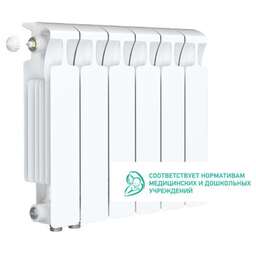 RIFAR Радиатор биметаллический Monolit Ventil 350 х 6 секций нижнее левое подключение