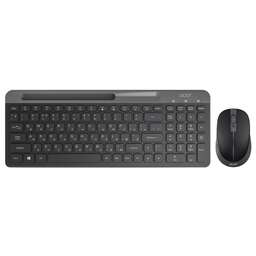 ACER Клавиатура + мышь OCC402 клав:черный мышь:черный USB беспроводная slim Multimedia (ZL.ACCCC.018)