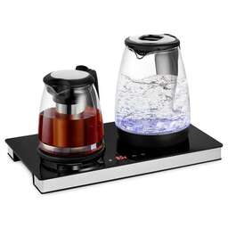 KITFORT Чайный набор КТ-6181 2л. 1500Вт черный/нержавеющая сталь корпус: стекло/пластик