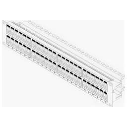 HYPERLINE Патч-панель PP3-19-48-8P8C-C6-110D 19" 2U 48xRJ45 кат.6 UTP