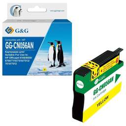 G&G Картридж струйный GG-CN056AN желтый (14мл) для HP Officejet 6100/6600/6700/7110/7510/7610/7612