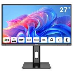 AIWA Монитор 27" MD2714 Black (IPS, 2560x1440, HDMI+DP+Type C 65W, 1 ms, 178°/178°, 350 cd/m, 1000:1, 180Hz, Spk, Pivot)