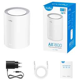 CUDY Бесшовный Mesh роутер M1800 (M1800(1-PACK)) AX1800 10/100/1000BASE-TX белый