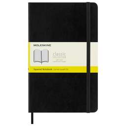 MOLESKINE Блокнот CLASSIC SOFT QP617 Large 130х210мм 192стр. клетка мягкая обложка черный