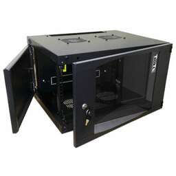 LANMASTER Шкаф коммутационный Next TWT-CBWNG-9U-6X4-BK настенный, стеклянная передняя дверь, 9U, 550x494x450 мм