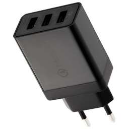 REXANT (18-2215) Сетевое зарядное устройство-переходник REXANT 3xUSB адаптер, 30W черное