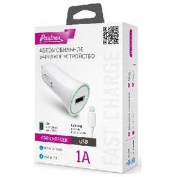 PARTNER АЗУ USB 1A +8pin кабель белый (ПР033501)
