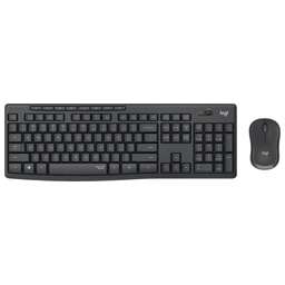 LOGITECH Комплект (клавиатура+мышь) MK295, USB, беспроводной, черный [920-009807]