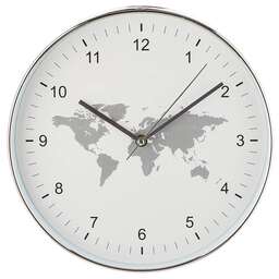 LEFARD 220-393 WORLD MAP БЕЛЫЙ d30см циферблат d29см