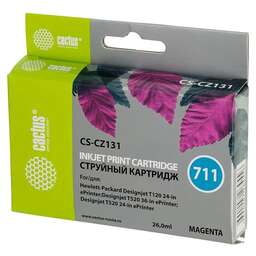 CACTUS CS-CZ131 №711 пурпурный (26мл) для HP DJ T120/T520