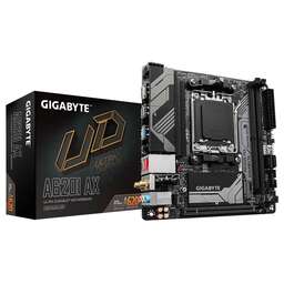 GIGABYTE Материнская плата A620I AX, Socket AM5, AMD A620, 2xDDR5-5200, HDMI+DP, 1xPCI-Ex16, 2xSATA3(RAID 0,1), 1xM.2, 8 Ch Audio, 2.5GbLan, WiFi, (2+2)xUSB2.0, (3+2)xUSB3.2, (1+1)xUSB3.2 Type-C™, Mini-ITX, RTL