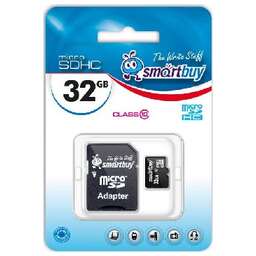 SMARTBUY (SB32GBSDCL10-01) MicroSDHC 32GB Class10 UHS-I + адаптер