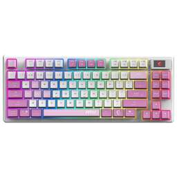 MSI Клавиатура Forge GK600 механическая белый/фиолетовый USB беспроводная BT/Radio Multimedia for gamer LED (S11-43RUQ01-HH9) кабель 1.8м