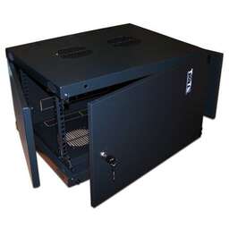 LANMASTER Шкаф коммутационный Next (TWT-CBWNM-6U-6X6-BK) настенный 6U 550x600мм пер.дв.металл задн.дв.спл.стал.лист 60кг черный IP20