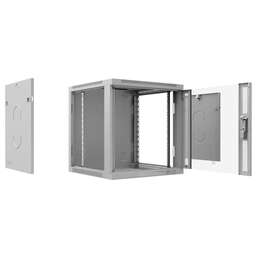 CABEUS Шкаф коммутационный (SH-05F-15U60/60-R) настенный 15U 600x600мм пер.дв.стекл 50кг серый 540мм 32кг 220град. 769мм IP20 сталь