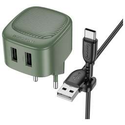 BOROFONE (6941991109317) BAS21Aa Olive Green 2USB 2.1A