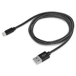 BURO Кабель Lightning (m) - USB (m), 1м, 2.4A, черный [bhp ret lght-b-br]