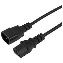 REXANT Шнур питания 11-1161 C13-С14 проводник.:3x0.75мм2 1.5м 220В 6А черный