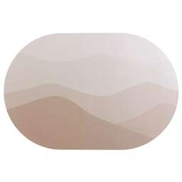 РЫЖИЙ КОТ Коврик для ванной с противоскользящей основой, овальный, бежевый (110066)