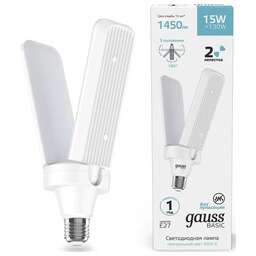 GAUSS Лампа LED E27, клевер, 15Вт, 11732212, одна шт