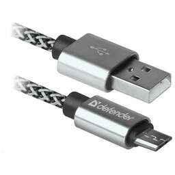 DEFENDER (87803) USB08-03T PRO USB2.0, AM-MicroBM, 1.0 м, белый