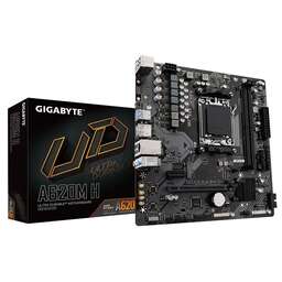 GIGABYTE Материнская плата A620M H, Socket AM5, AMD A620, 2xDDR5-5200, HDMI+DP, 1xPCI-Ex16, 1xPCI-Ex1, 4xSATA3(RAID 0/1/10), 1xM.2, 8 Ch Audio, GLan, (4+4)xUSB2.0, (2+2)xUSB3.2, 1xPS/2, mATX, RTL {10}