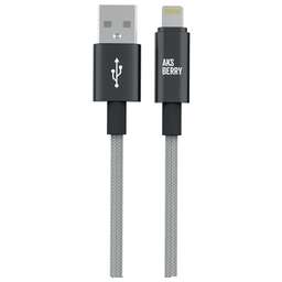 AKSBERRY (6900295490019) X163 Nylon silk USB-A – Lightning, серый