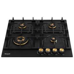 WEISSGAUFF Газовая варочная поверхность HGG 641 BV Volcano Burner Nano Matt Glass черный