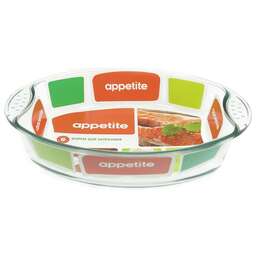APPETITE PLH11 стекл овал 30x21x6см/2,0л с руч