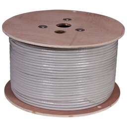 REXANT Кабель витая пара U/FTP, CAT 6A, ZH нг(А)-HF (LSZH), 4х2х0,575 мм, 23AWG, INDOOR, SOLID, серый, 305м, серия PRO