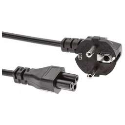 PREMIER Кабель питания 5-282CU, IEC C5 (3-pin) (прямой) - Евровилка (угловой), круглое, 1.8м, Bulk, черный [5-282cu(0.75) 1.8]