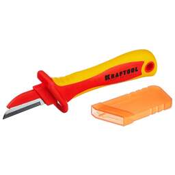 KRAFTOOL KN-1, 1000 В, прямой, диэлектрический нож электрика (45401)