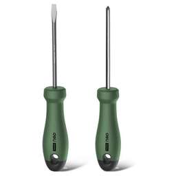 DELI Набор отверток "Home Series Green" HT1002L 2шт SL5x100+PH1x100, эксклюзивный дизайн, рукоятка из высококачественного софттач пластика
