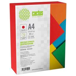 CACTUS Бумага CS-CPR-A480500 A4/80г/м2/500л./красный интенсив