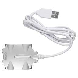 BURO Разветвитель USB 2.0 BU-HUB4-0.5-U2.0-Candy 4порт. серебристый