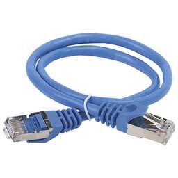 ITK Патч-корд PC03-C5EFL-1M F/FTP RJ-45 вил.-вилка RJ-45 кат.5E 1м синий LSZH