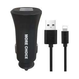 MORE CHOICE (4627151192109) AC23i 2USB 2.4A для Apple 8-pin Black