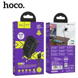 HOCO Сетевое зар./устр. N27 Black 20W 3A+2.22A+1.67A (PD+QC+AFC) USB-C универсальное черный