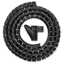 BURO Кабельный органайзер BU-CABORG-2X300 Spiral Hose 20x3000 мм черный