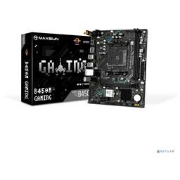 MAXSUN MS-B450M GAMING WIFI (Socket AM4, mATX, 2*DDR4 (64Gb), DP/HDMI, 2*SATA3, 1*M.2, 1*PCIEx16/1*PCIEx1, 2*USB2.0, 4*USB 3.2 Gen1, LAN 1*1G, Wi-Fi 802.11ac, RTL)