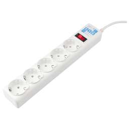 POWERCUBE Фильтр-удлинитель Power Cube SPG-B-0,5M-WHITE 5 розеток, белый, 0.5 м, 10 А/2,2 кВт, 3*0.75 мм²