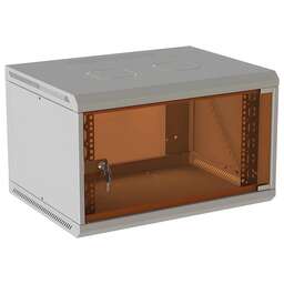 SUPRLAN Шкаф коммутационный ТВЛ-9U-600-450-СР (05-1093) настенный 9U 600x450мм пер.дв.стекл направл.под закл.гайки 70кг RAL 7035 385мм 19кг 500мм металл