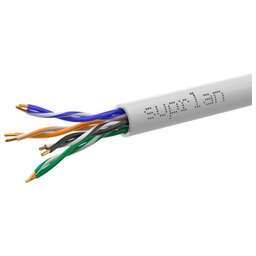 SUPRLAN Кабель сетевой информационный 01-0332-1 кат.5E UTP 4 пары 24AWG PVC внутренний 100м серый